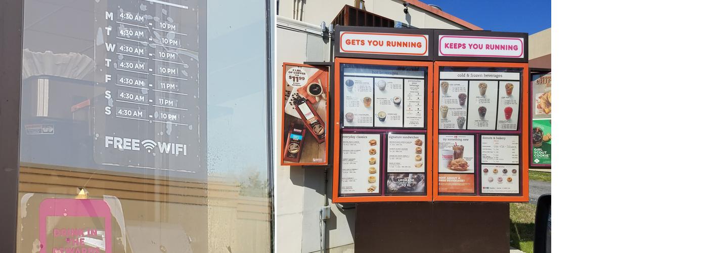Dunkin' Menu