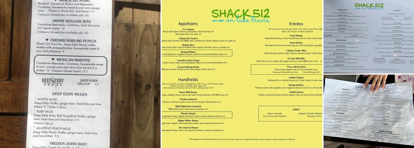 Shack 512 Menu