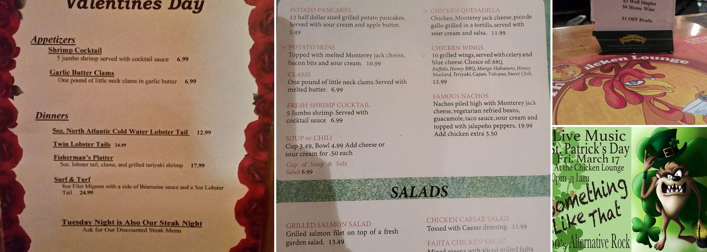 Chicken Lounge Menu