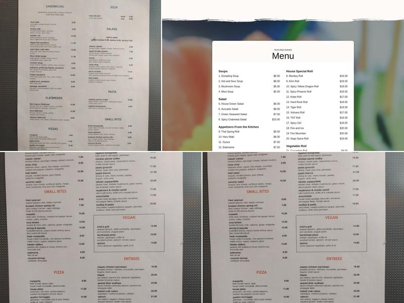 Sogo Menu