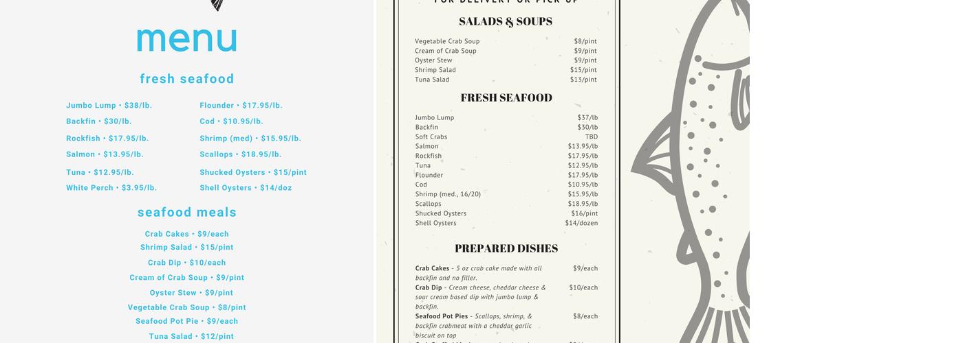 Hunter's Seafood and Market Menu