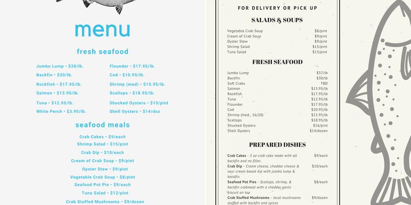 Hunter's Seafood and Market Menu