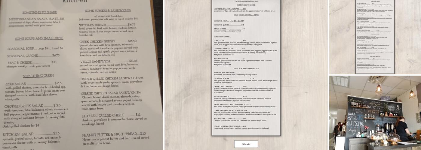 kitch-en Menu