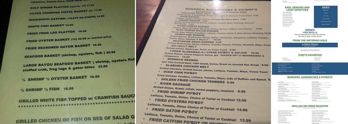 Fish River Grill Menu