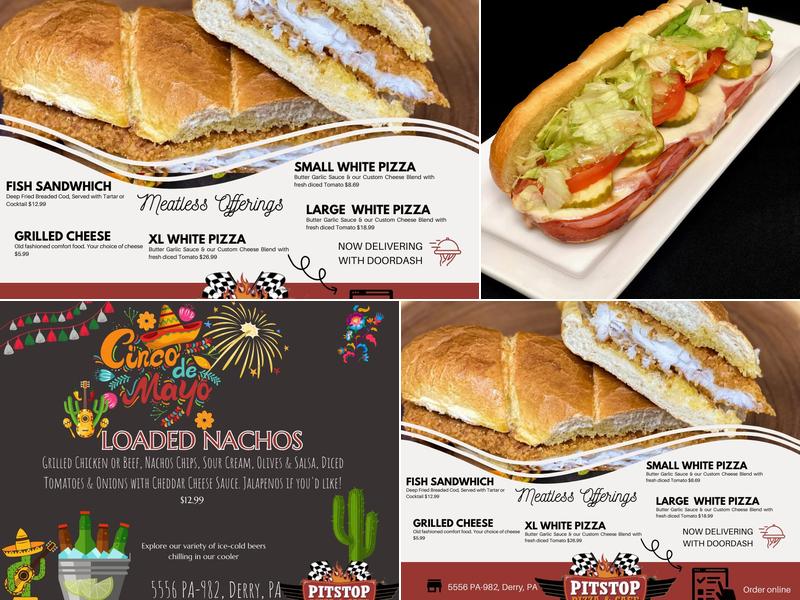 Pitstop Pizza Menu