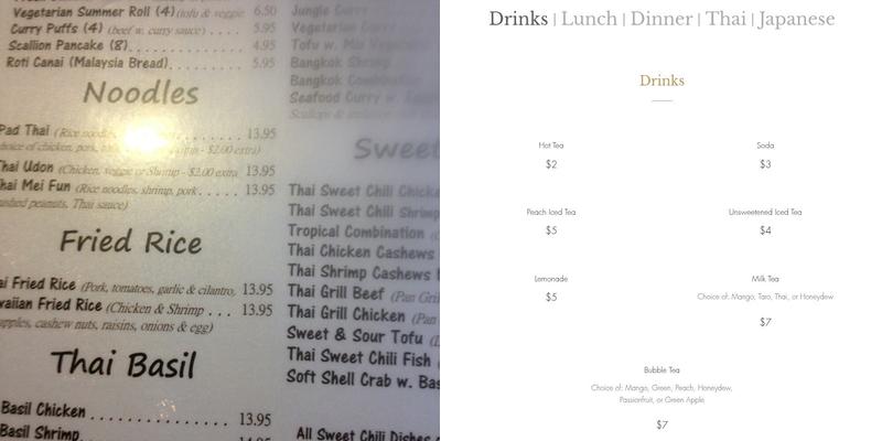 First Wok Menu