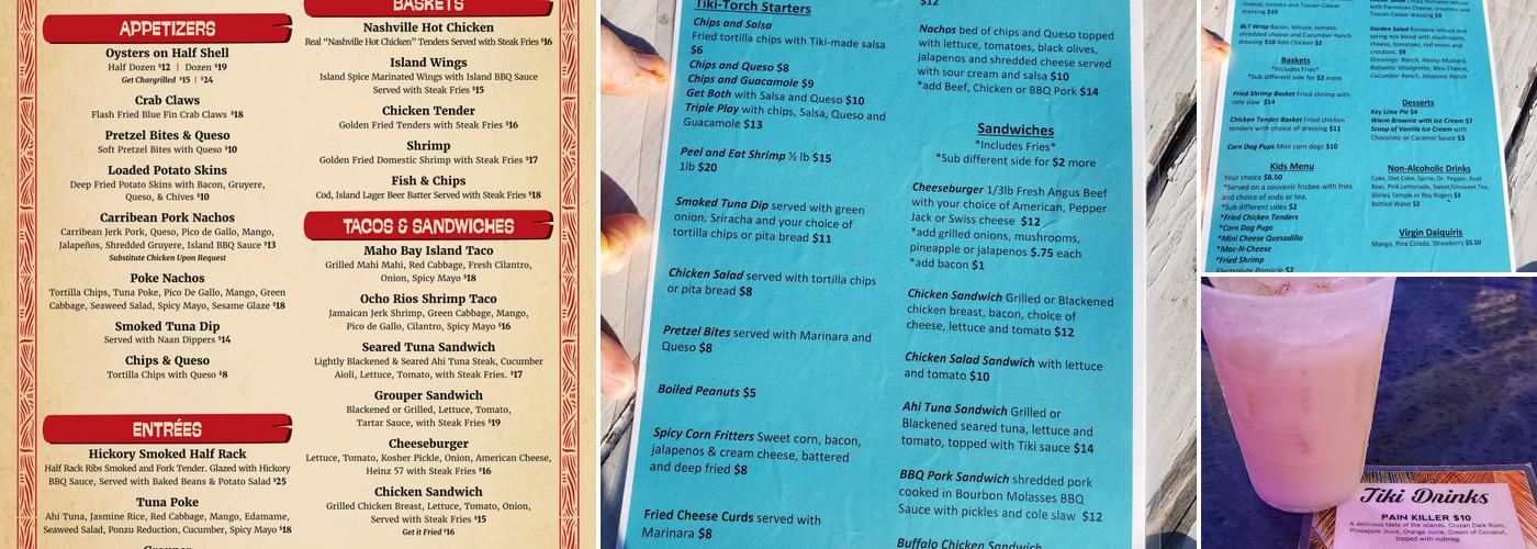 Barometer Tiki & Raw Bar Menu