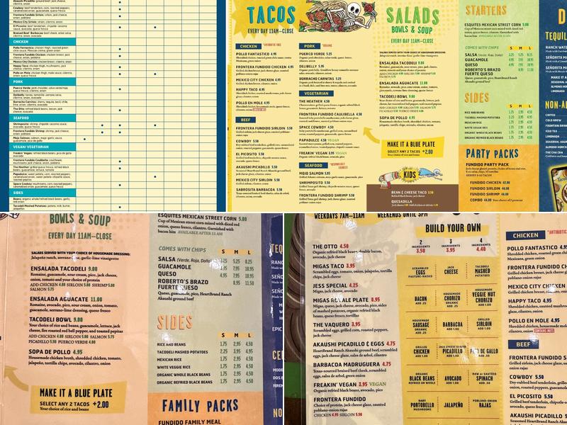 Tacodeli Menu