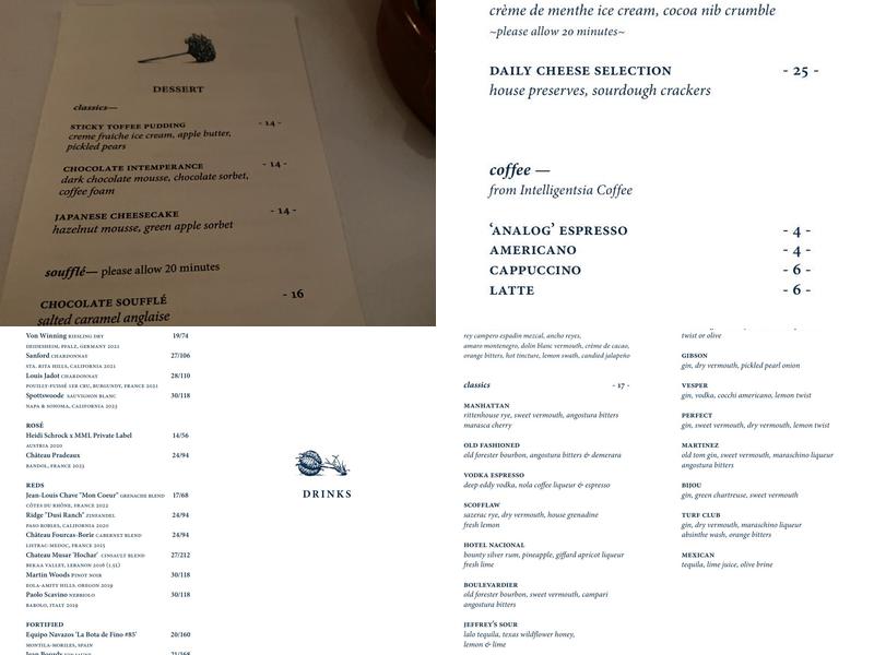 Jeffrey's Menu