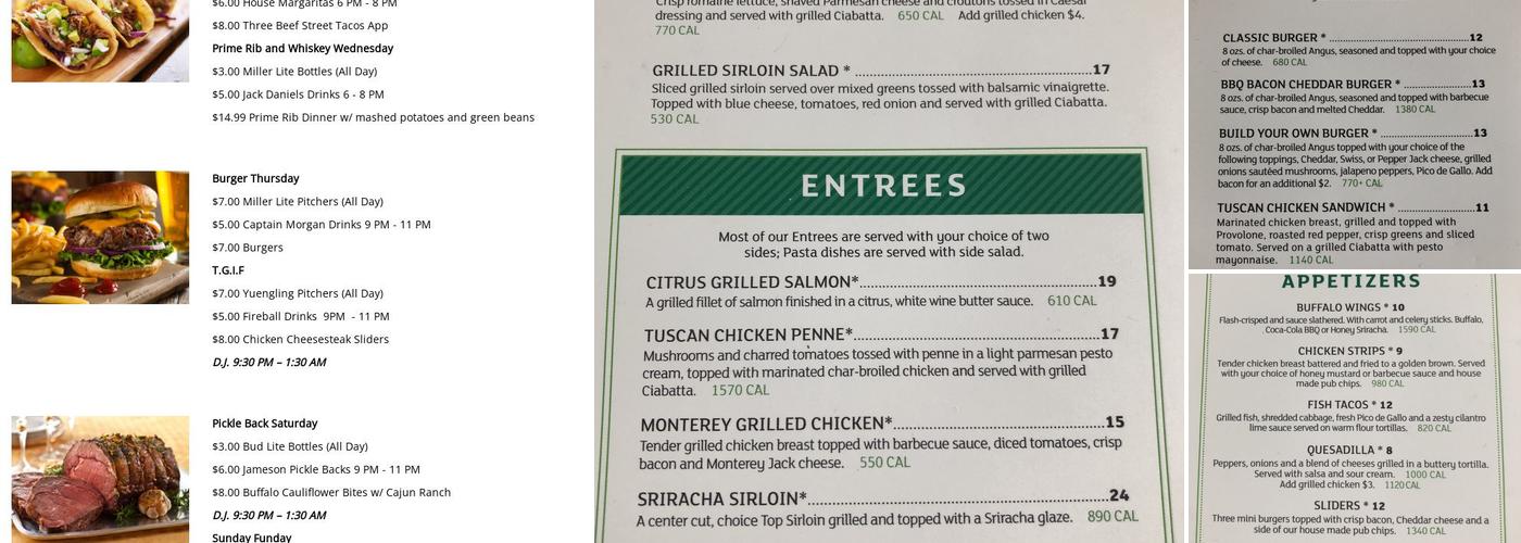 1750 Grille at the Holiday Inn Lansdale Menu