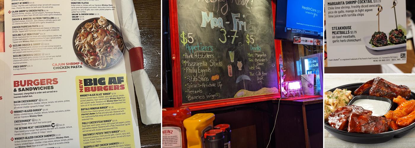 TGI Fridays Menu