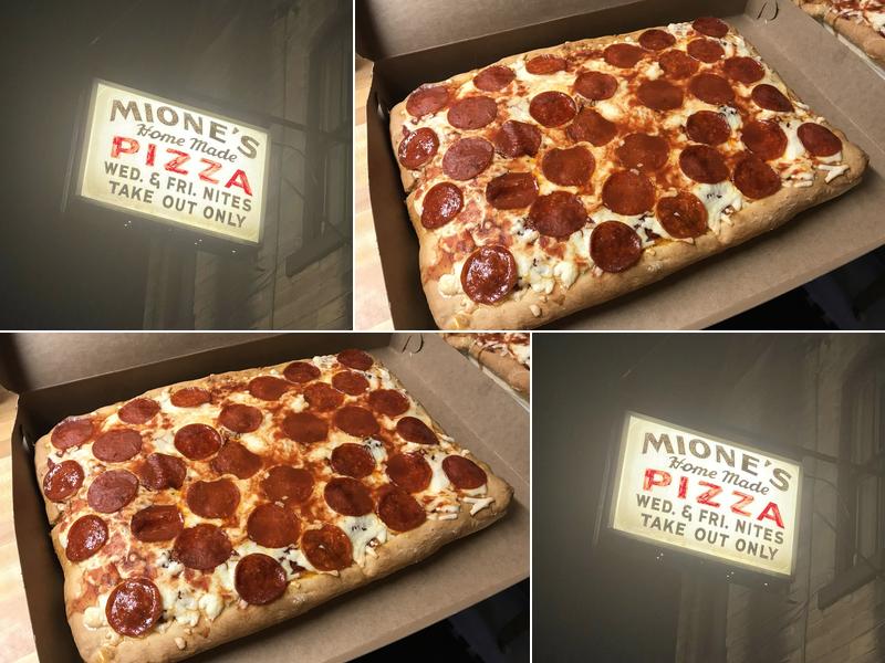 Mione's Pizza 104 E Grand Ave, Tower City