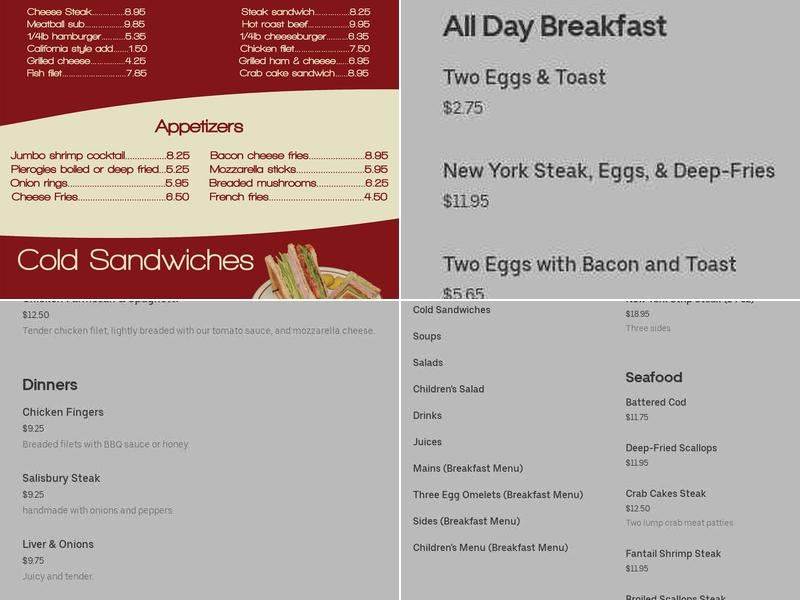 Behm's Family Restaurant Menu