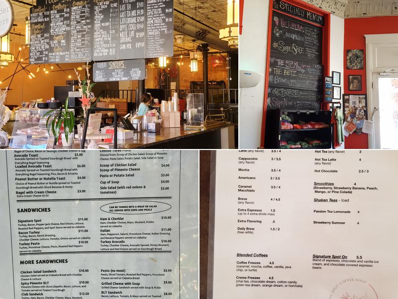 The Spot Coffee Shop Menu