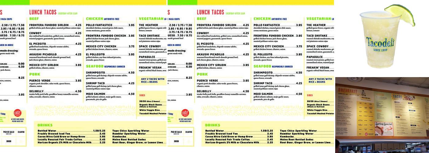 Tacodeli Menu