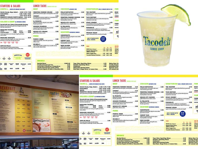 Tacodeli Menu