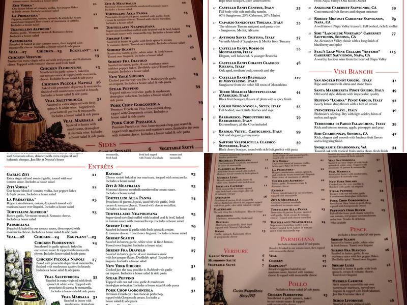 Peppino's Menu