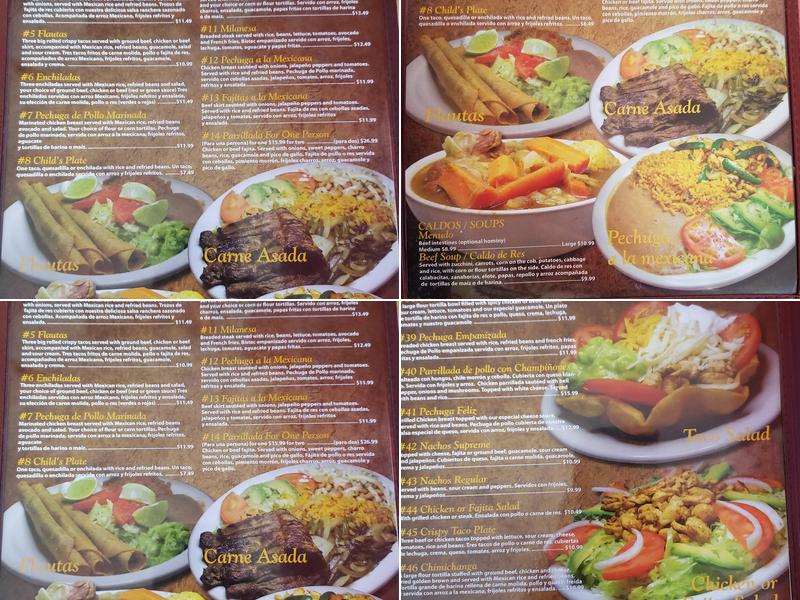 Los Jaliscienses Menu