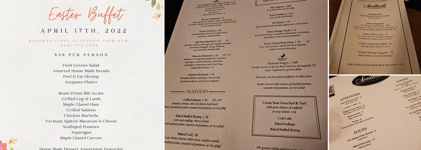 Southside Steakhouse Menu