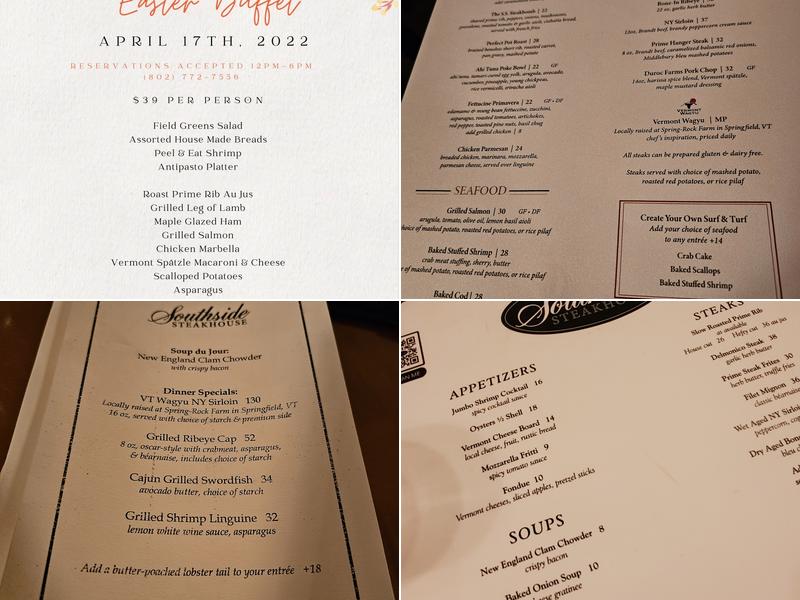 Southside Steakhouse Menu