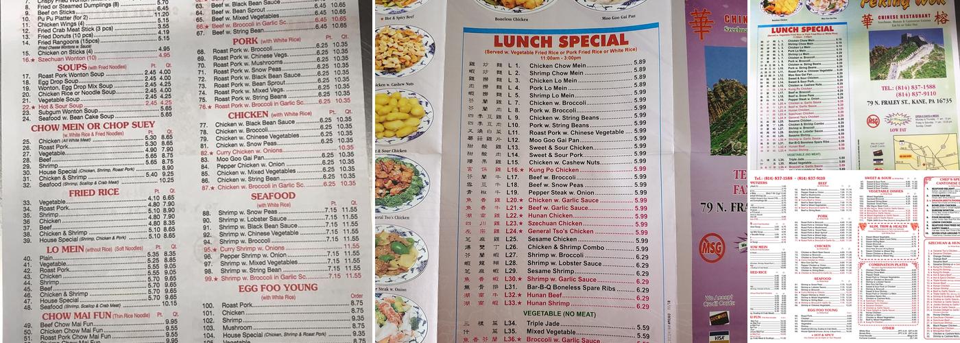 Peking Wok Menu