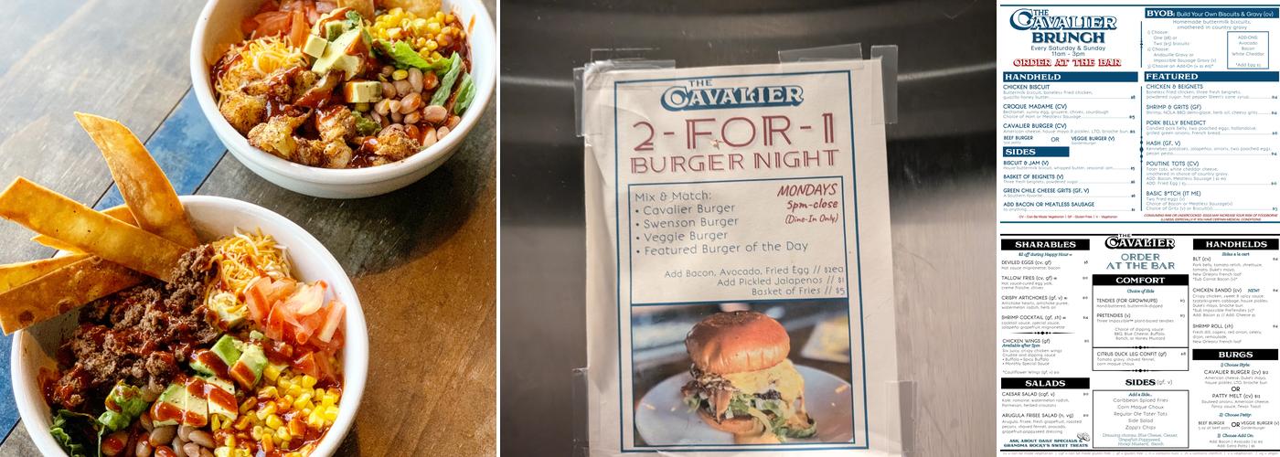 The Cavalier Menu