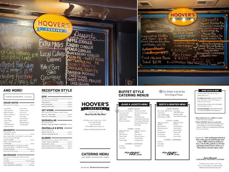 Hoover's Cooking Menu