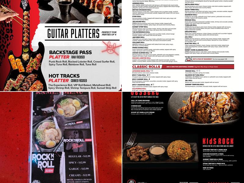 Rock N Roll Sushi Menu