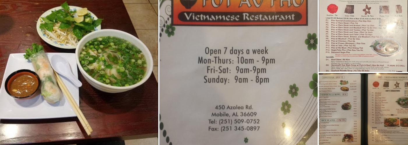 Pot Au Pho Mobile AL Menu