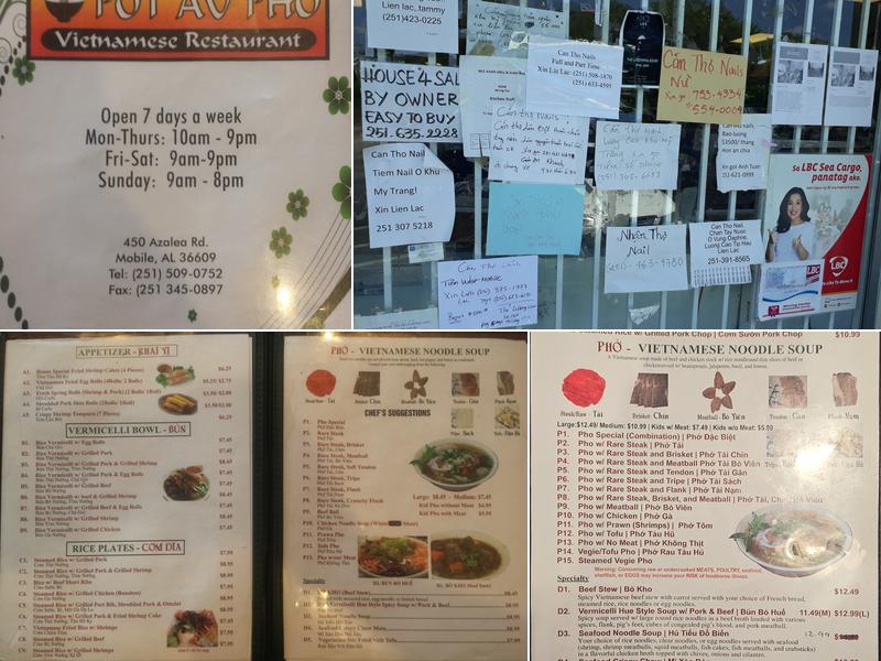 Pot Au Pho Mobile AL Menu