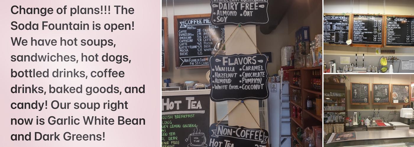 Buda Soda Fountain Menu