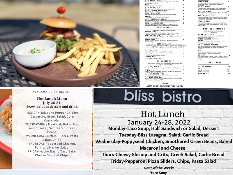 Shoals Bistro Menu