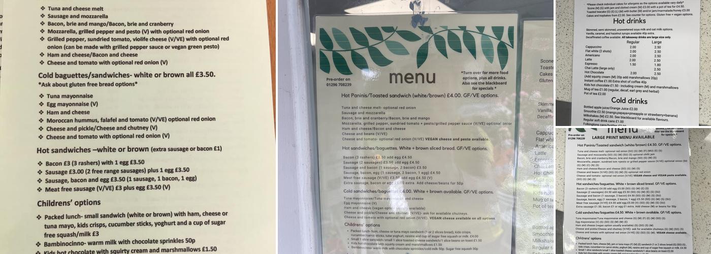 Molly's Community Cafe Menu