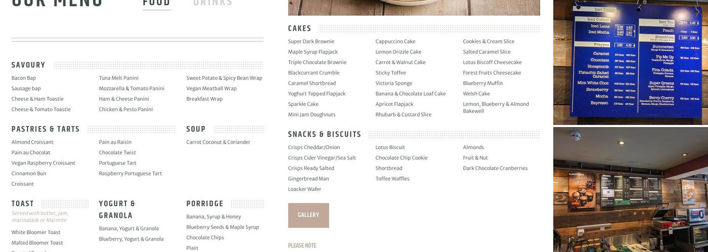 Coffee#1 Buckingham Menu