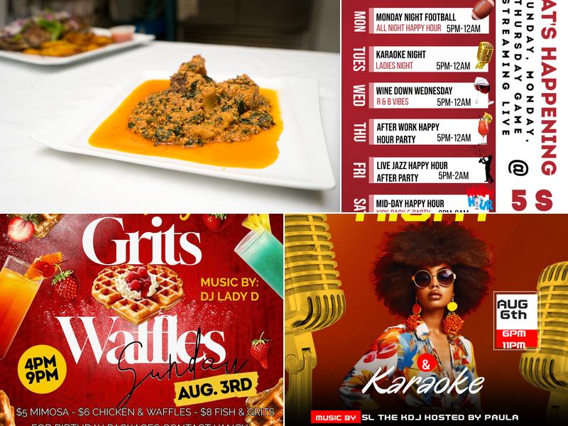5S Lounge Menu