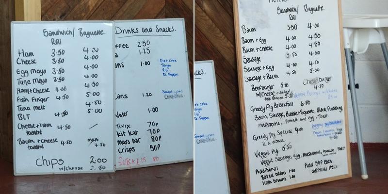 Greedy Pig Cafe Menu