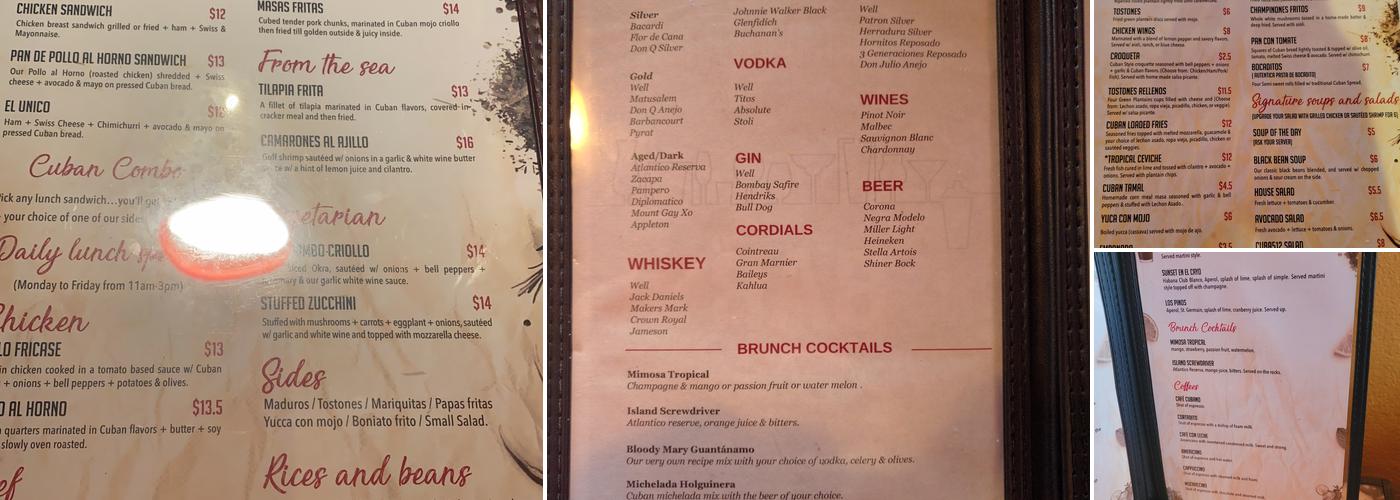 CUBA512 Menu