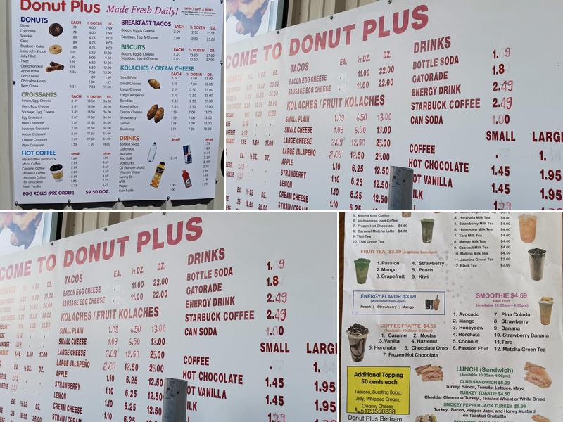 Donut Plus Menu