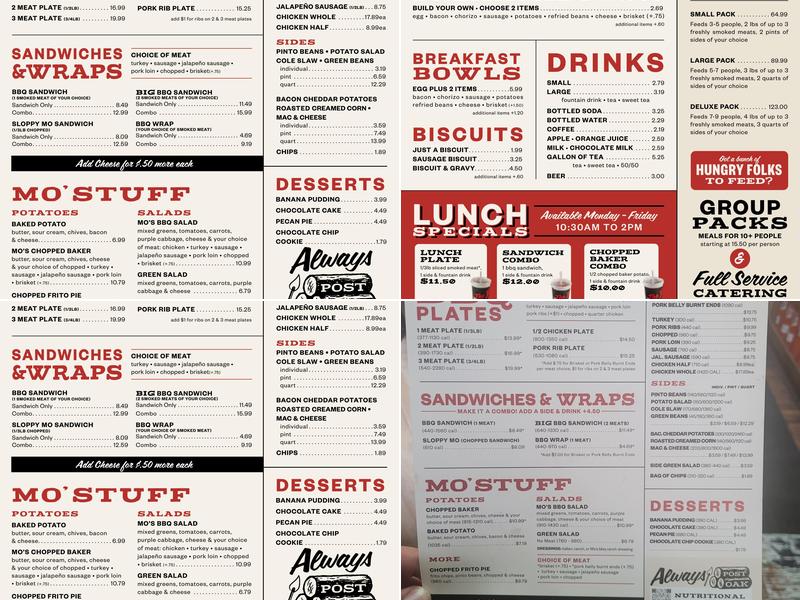 Smokey Mo's BBQ Menu