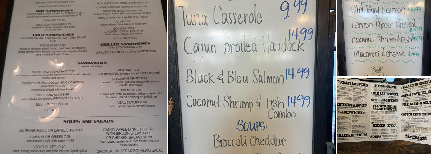 Candy Apple Cafe Menu