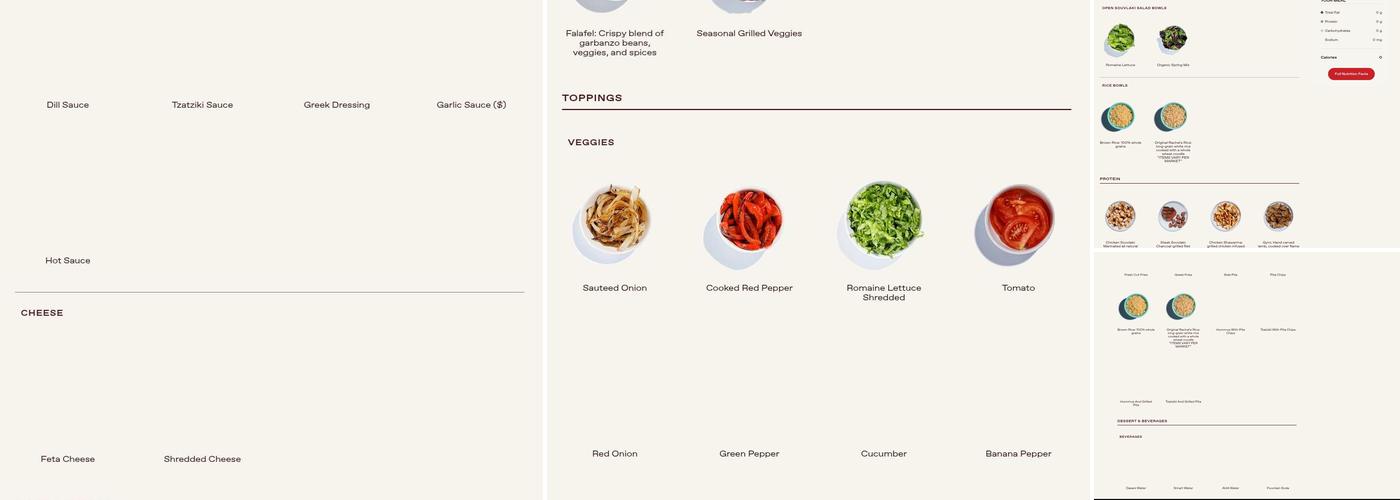 The Original Rachel's Mediterranean Menu