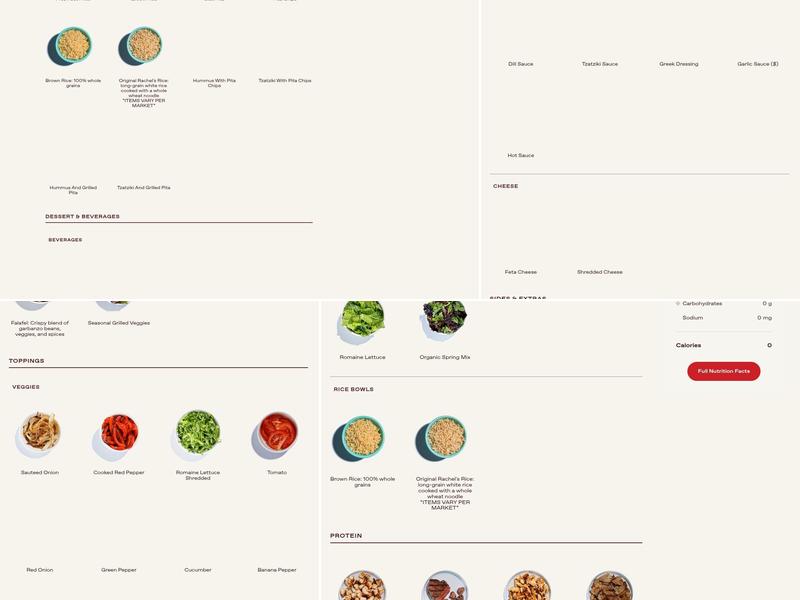 The Original Rachel's Mediterranean Menu