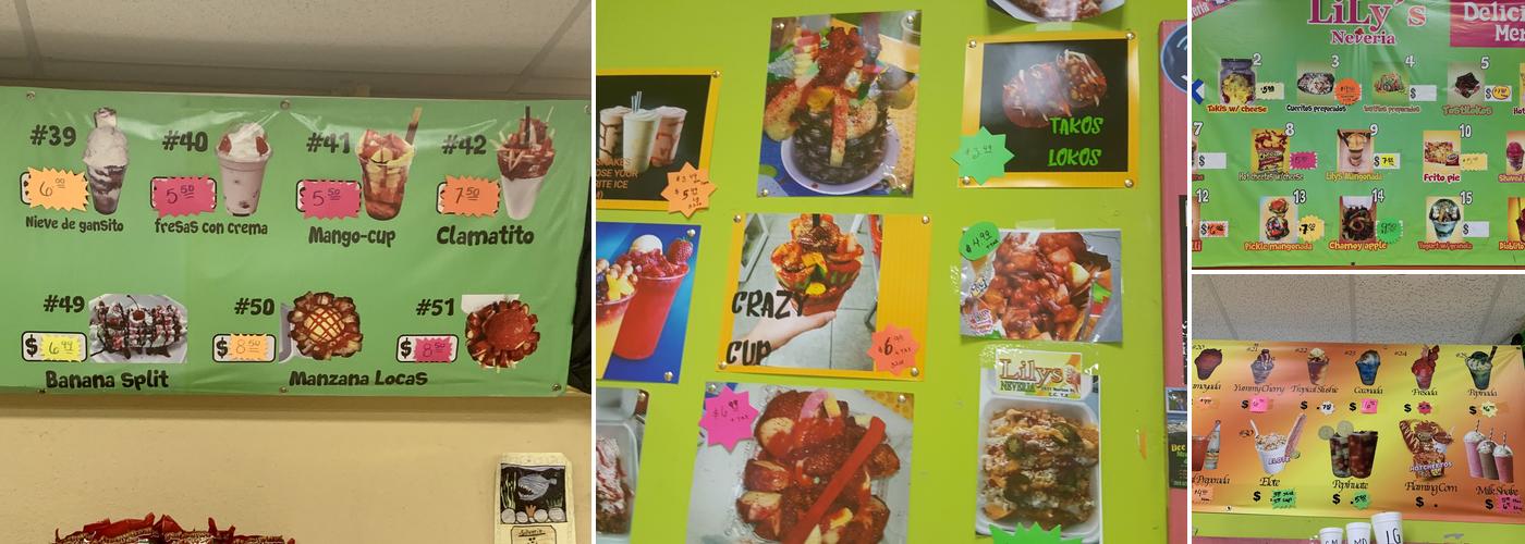 Lily's Neveria Menu