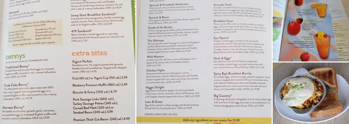 Scramblers Menu