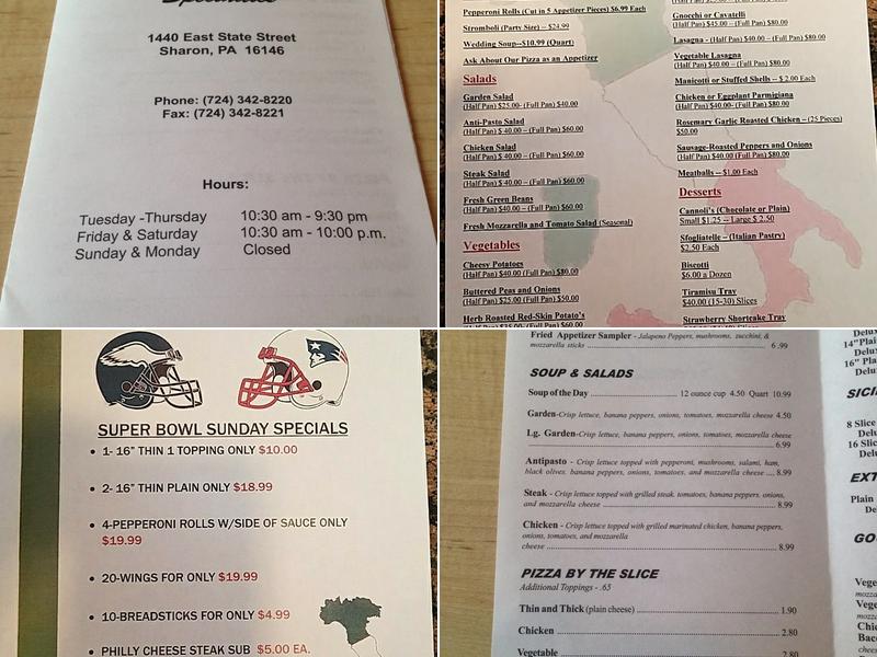 Aldo's Pizza & Pasta Menu