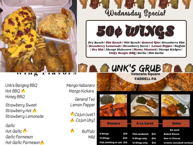 Unk's Grub Menu