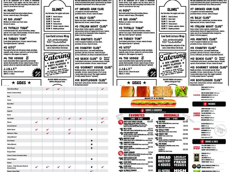 Jimmy John's Menu