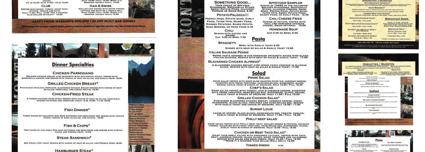 BJ'S Restaurant Menu