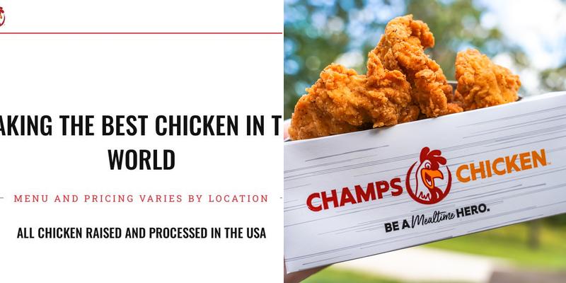 Champs Chicken Menu