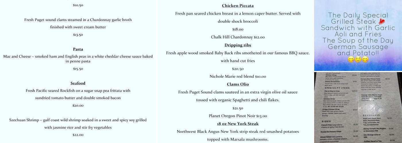 Little Blue Joint Menu